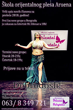 Škola orijentalnog plesa Aruena - zakazan prvi čas!
